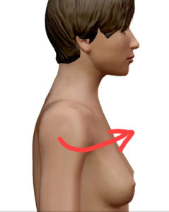 巻き肩、肩の前方変位