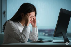 雨降り前に頭痛が出る。雨の日に頭痛が出る、などお天気頭痛